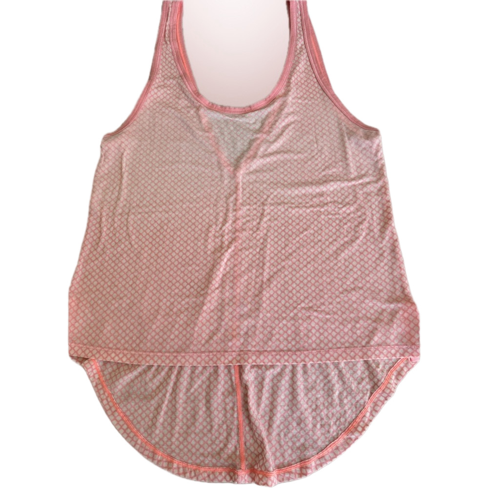 Lululemon Women’s Sheer Pink Coral V-Back High Low Tank Top size 6